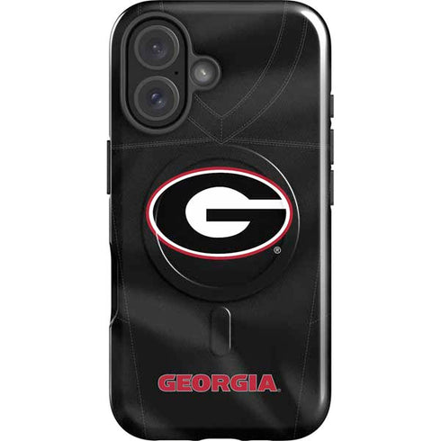 University of Georgia Black Jersey iPhone 16 Plus Magsafe Impact Case